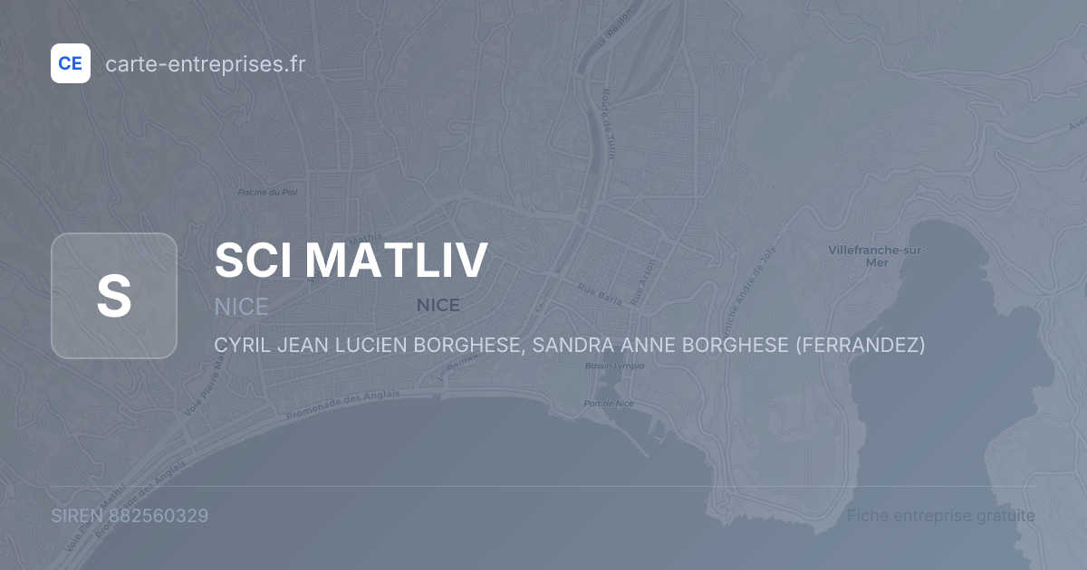 SCI MATLIV — 882560329 — fiche entreprise