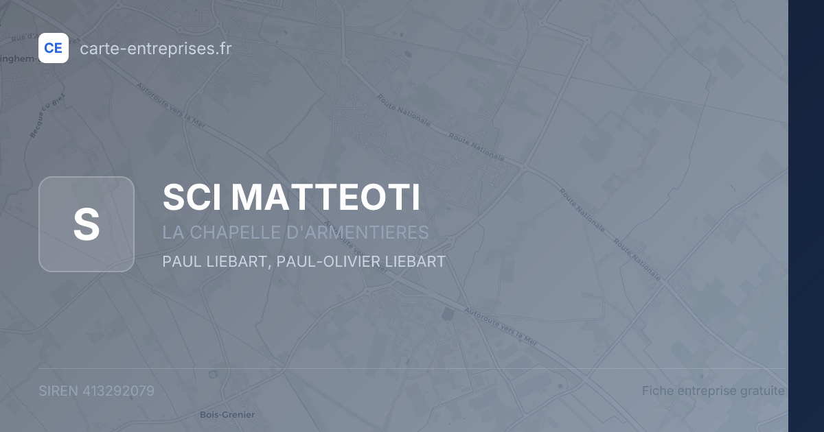 SCI MATTEOTI — 413292079 — fiche entreprise