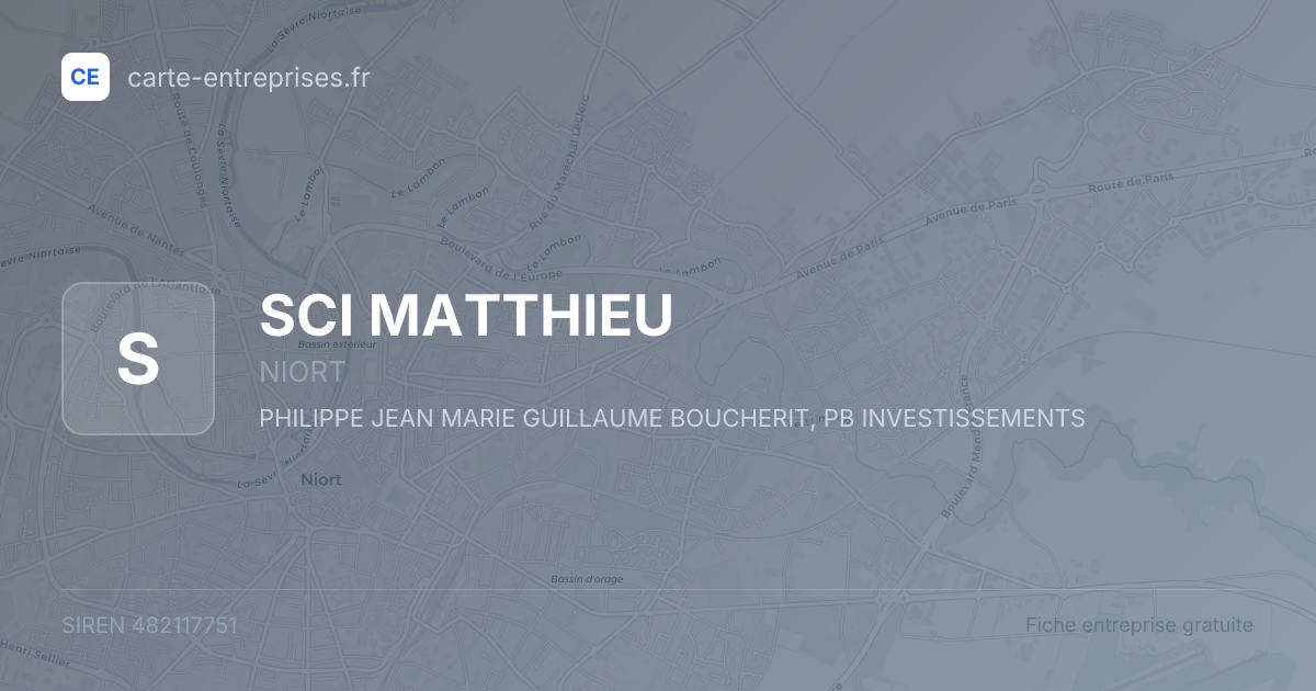 SCI MATTHIEU — 482117751 — fiche entreprise