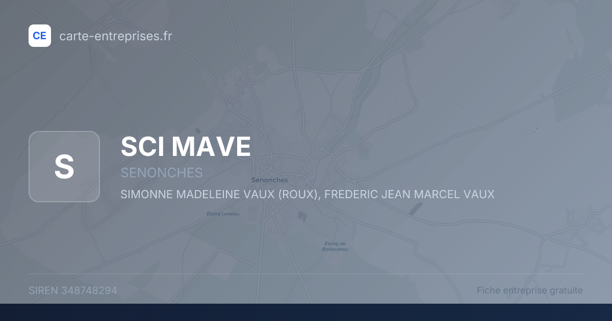 SCI MAVE — 348748294 — fiche entreprise