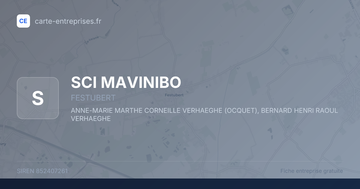 SCI MAVINIBO — 852407261 — fiche entreprise