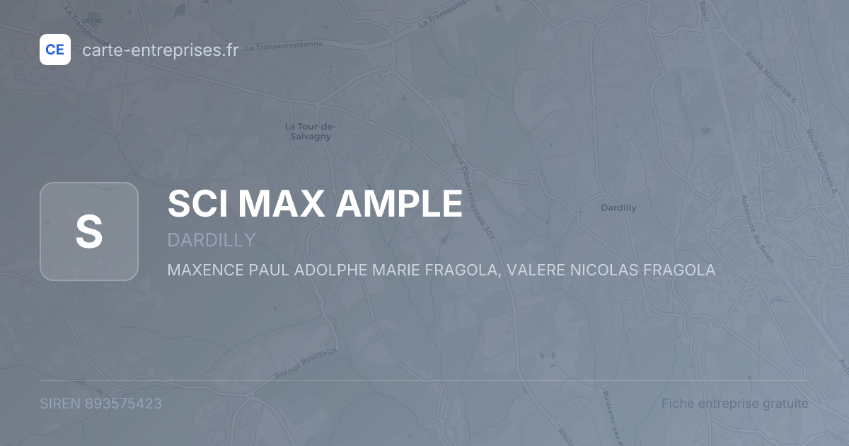 SCI MAX AMPLE — 893575423 — fiche entreprise