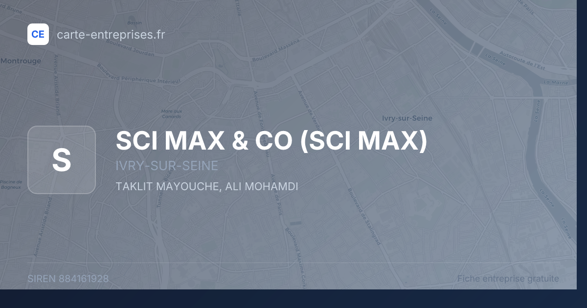 SCI MAX & CO (SCI MAX) — 884161928 — fiche entreprise