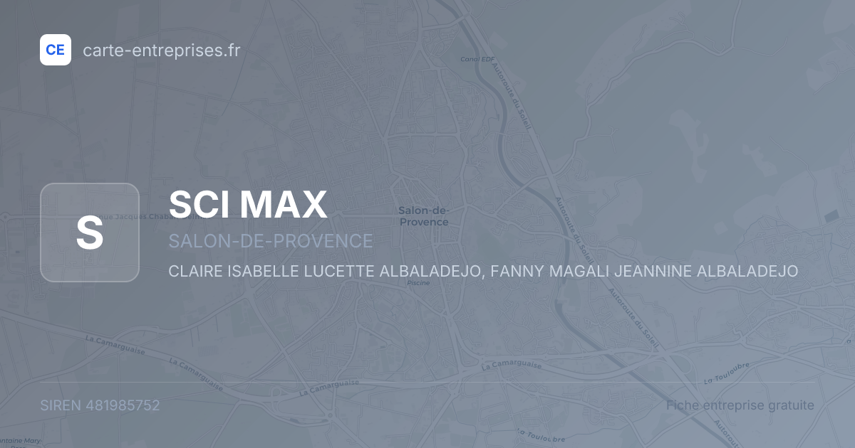 SCI MAX — 481985752 — fiche entreprise