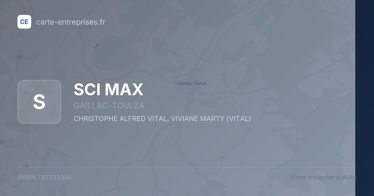 SCI MAX — 792333346 — fiche entreprise