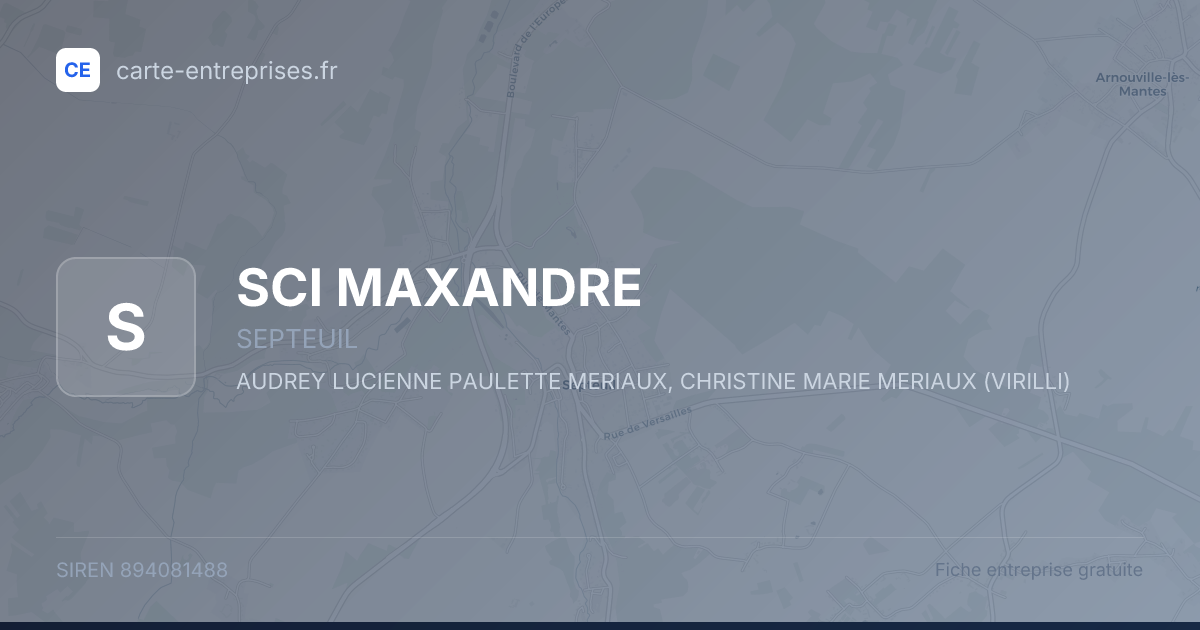 SCI MAXANDRE — 894081488 — fiche entreprise