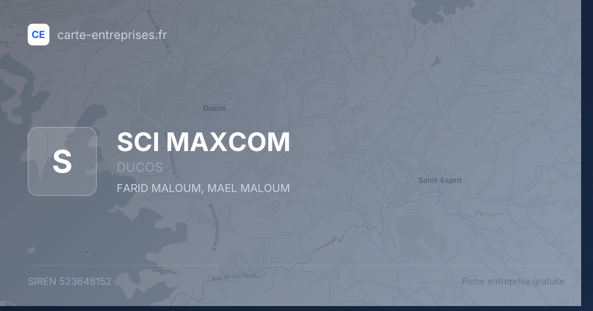 SCI MAXCOM — 523648152 — fiche entreprise