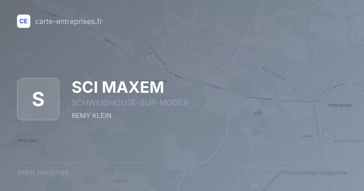 SCI MAXEM — 389407149 — fiche entreprise
