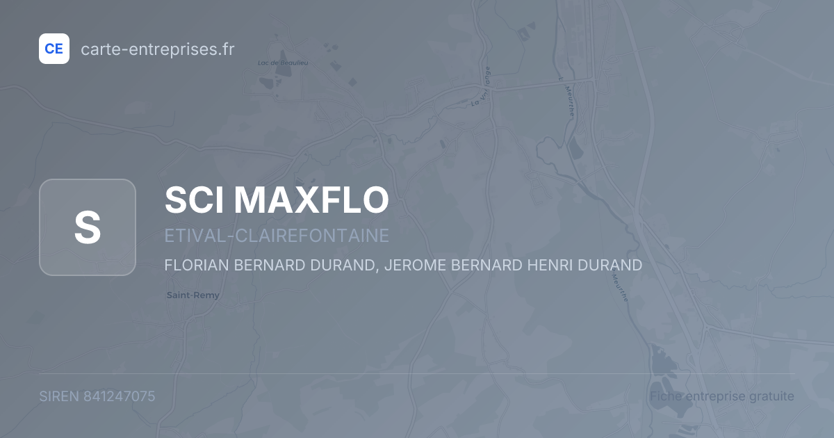 SCI MAXFLO — 841247075 — fiche entreprise