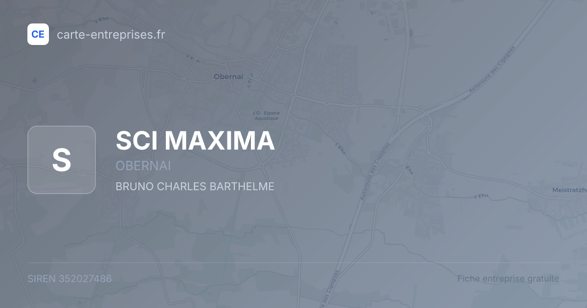 SCI MAXIMA — 352027486 — fiche entreprise