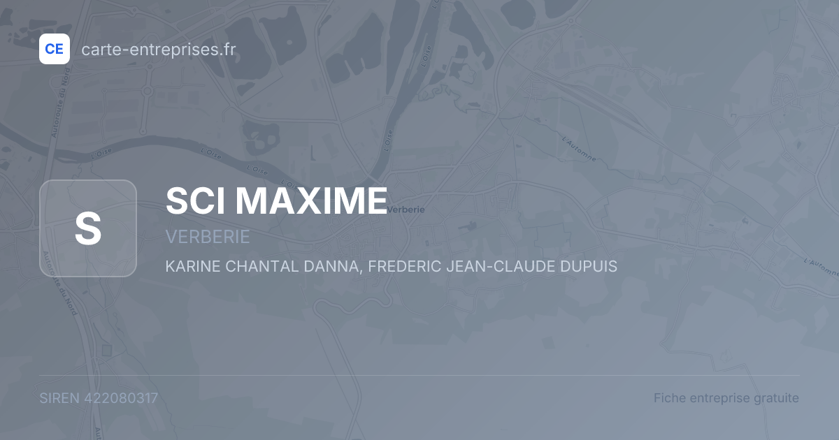 SCI MAXIME — 422080317 — fiche entreprise