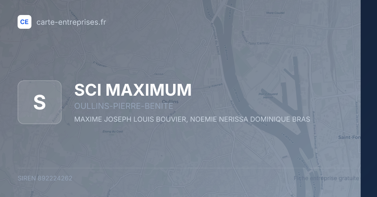 SCI MAXIMUM — 892224262 — fiche entreprise