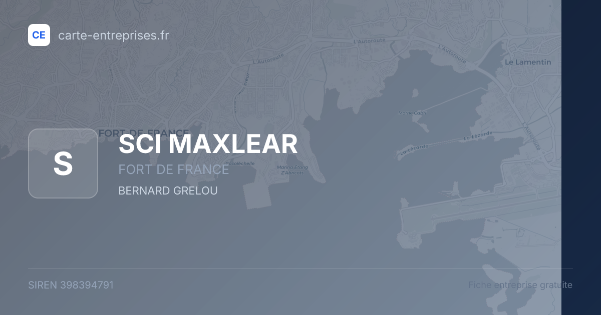 SCI MAXLEAR — 398394791 — fiche entreprise