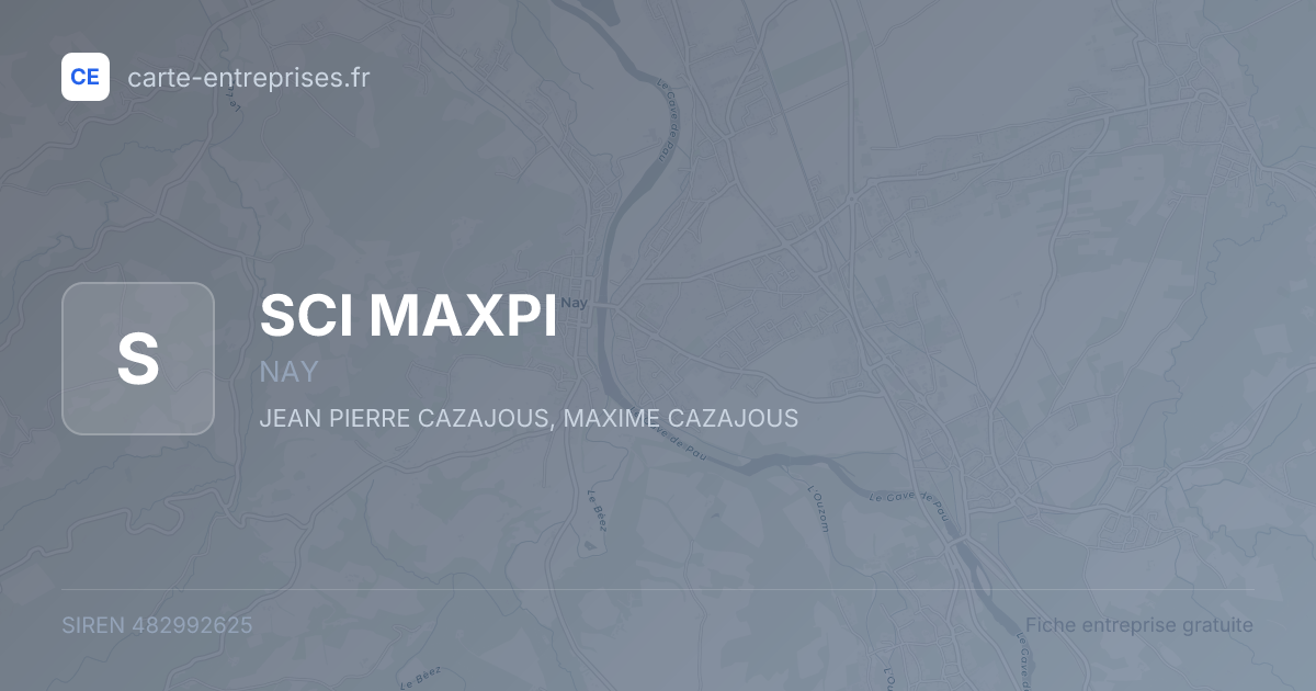 SCI MAXPI — 482992625 — fiche entreprise