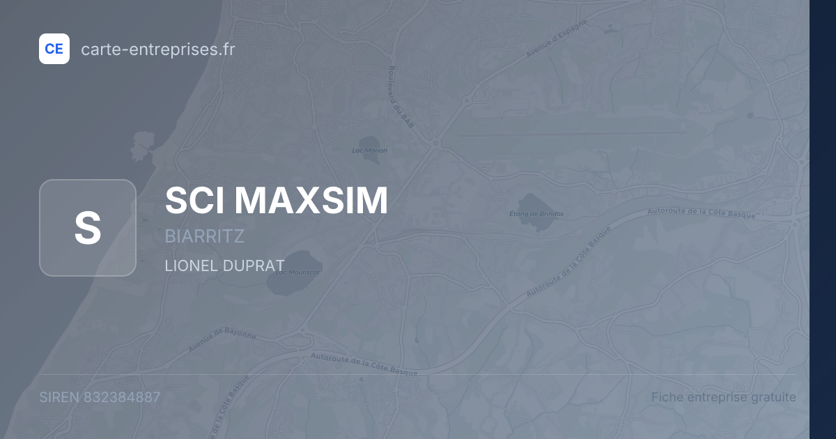 SCI MAXSIM — 832384887 — fiche entreprise