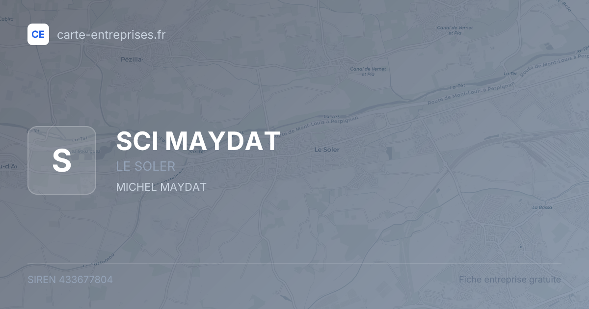SCI MAYDAT — 433677804 — fiche entreprise