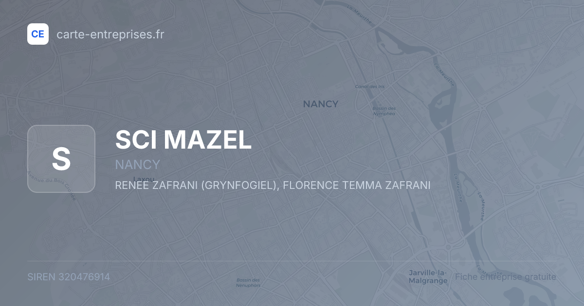 SCI MAZEL — 320476914 — fiche entreprise