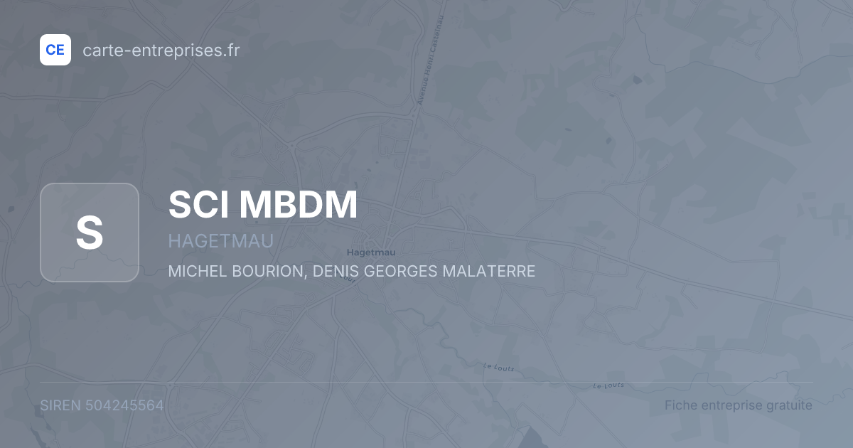 SCI MBDM — 504245564 — fiche entreprise