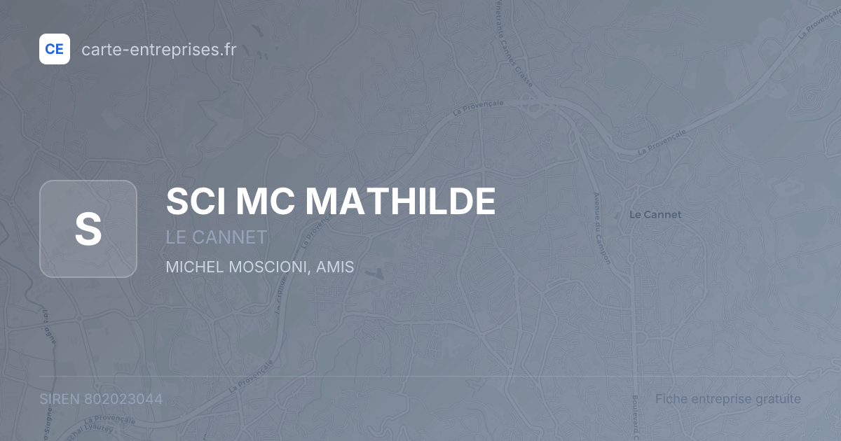 SCI MC MATHILDE — 802023044 — fiche entreprise