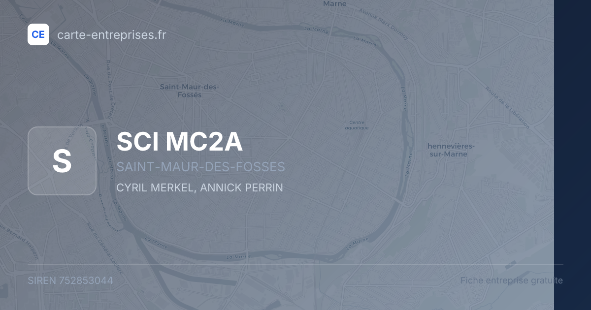 SCI MC2A — 752853044 — fiche entreprise