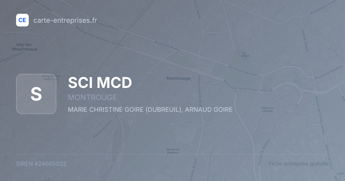 SCI MCD — 424665032 — fiche entreprise
