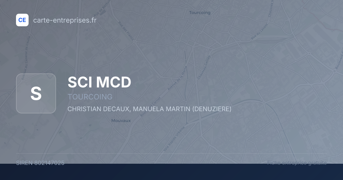 SCI MCD — 802147025 — fiche entreprise