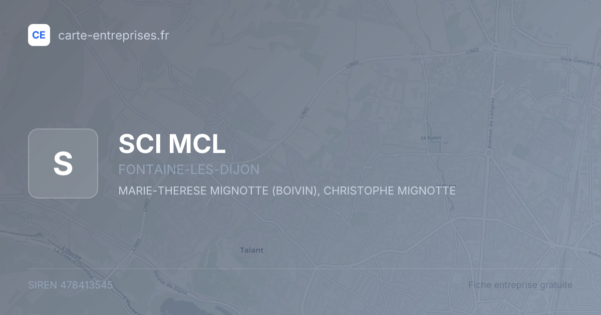 SCI MCL — 478413545 — fiche entreprise