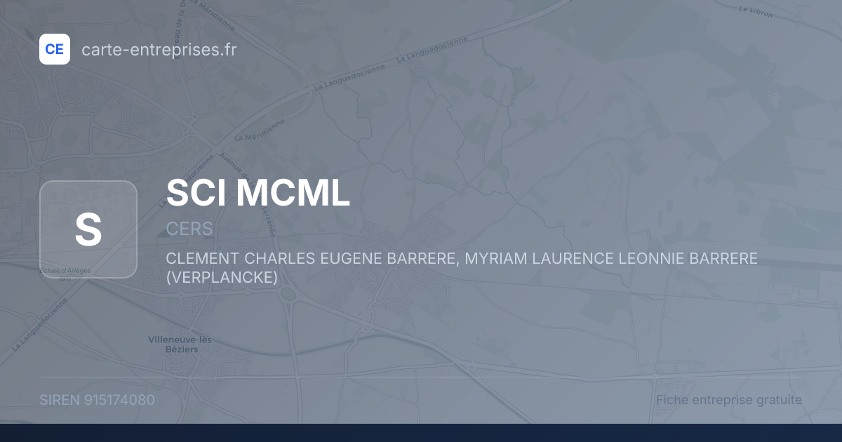 SCI MCML — 915174080 — fiche entreprise