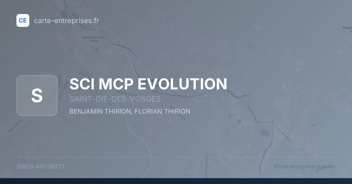 SCI MCP EVOLUTION — 491136271 — fiche entreprise