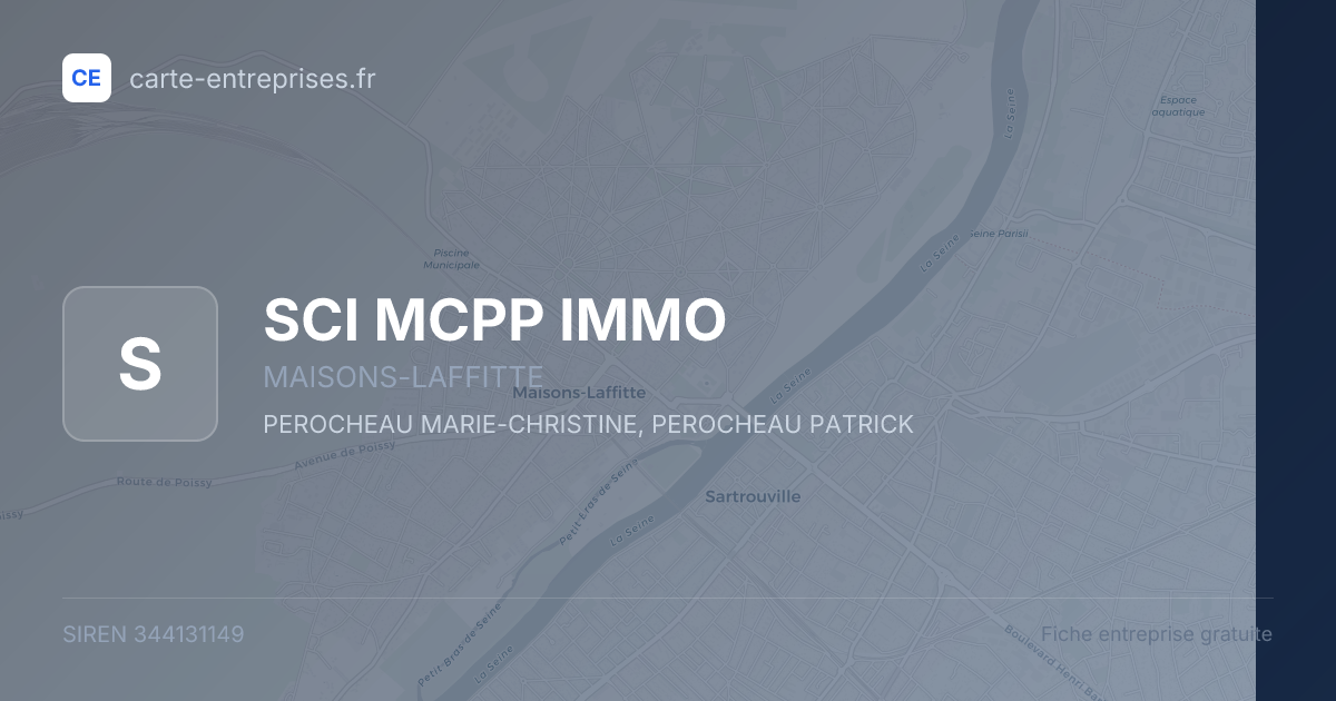 SCI MCPP IMMO — 344131149 — fiche entreprise