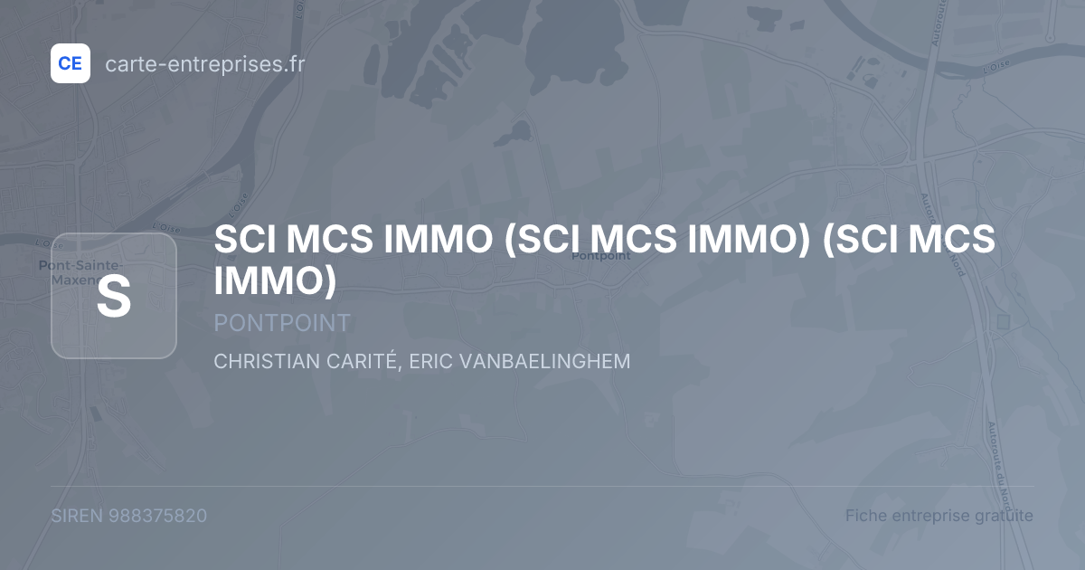 SCI MCS IMMO (SCI MCS IMMO) (SCI MCS IMMO) — 988375820 — fiche entreprise