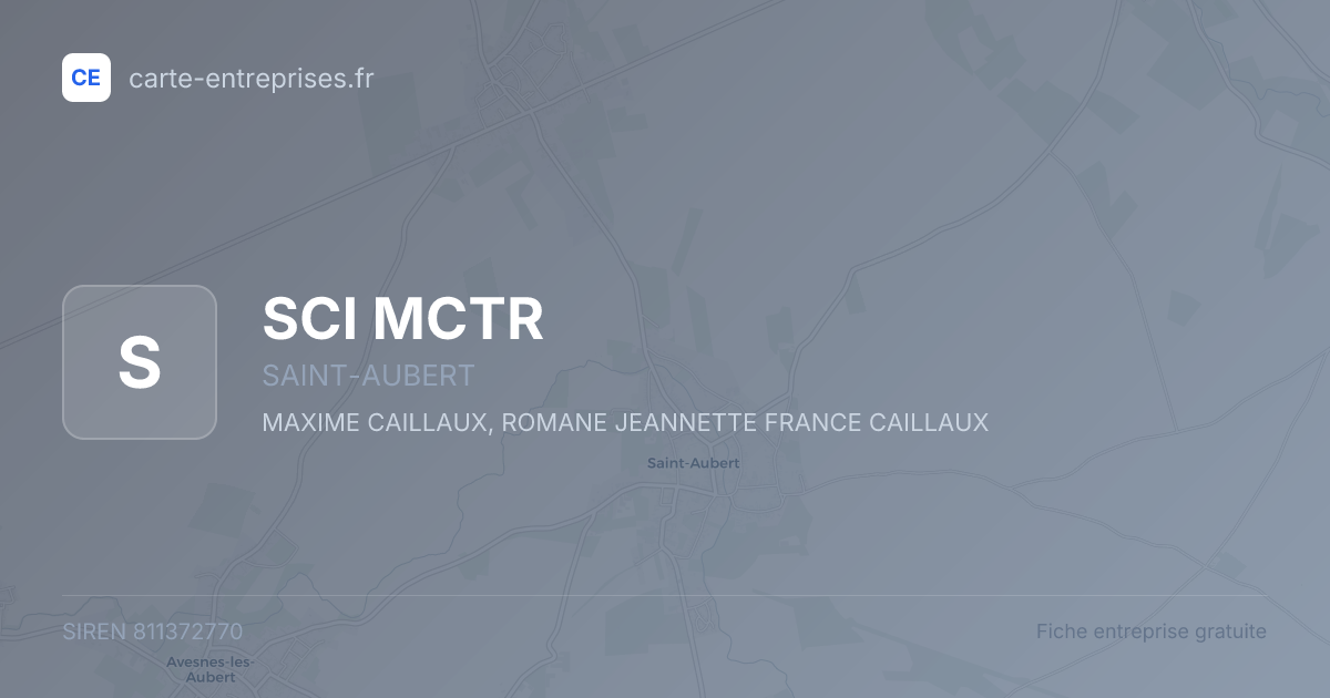 SCI MCTR — 811372770 — fiche entreprise
