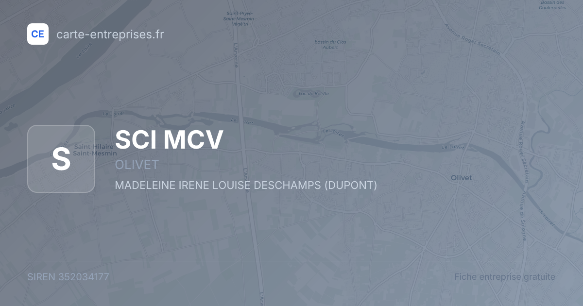 SCI MCV — 352034177 — fiche entreprise