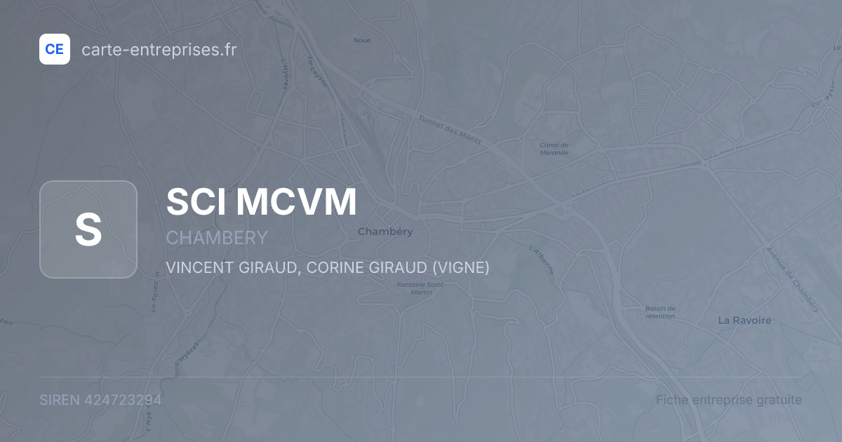 SCI MCVM — 424723294 — fiche entreprise