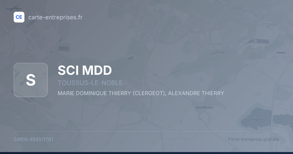 SCI MDD — 484511761 — fiche entreprise