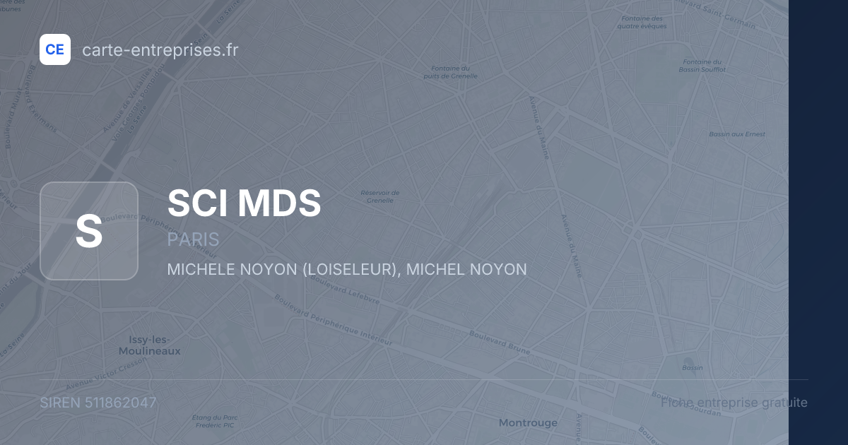SCI MDS — 511862047 — fiche entreprise