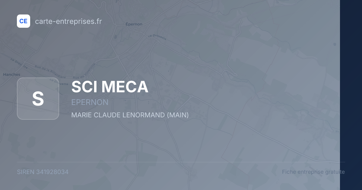 SCI MECA — 341928034 — fiche entreprise