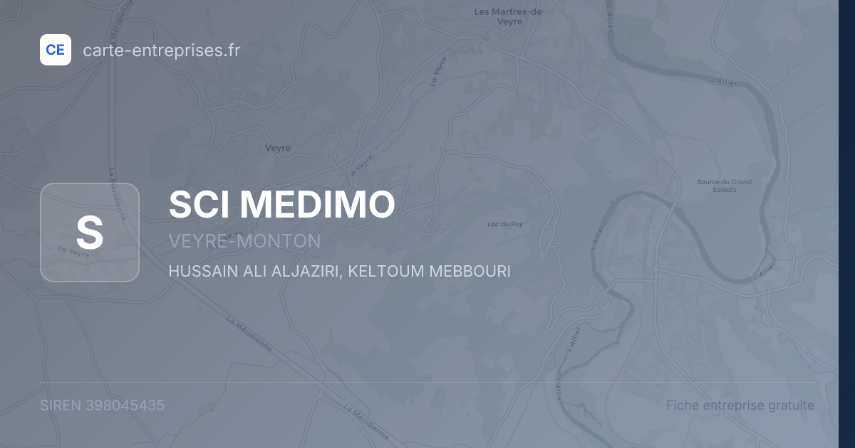 SCI MEDIMO — 398045435 — fiche entreprise