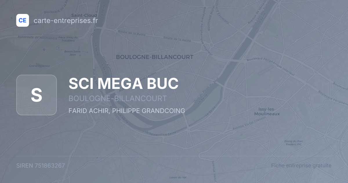 SCI MEGA BUC — 751863267 — fiche entreprise
