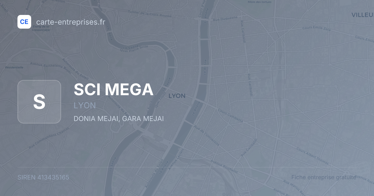 SCI MEGA — 413435165 — fiche entreprise