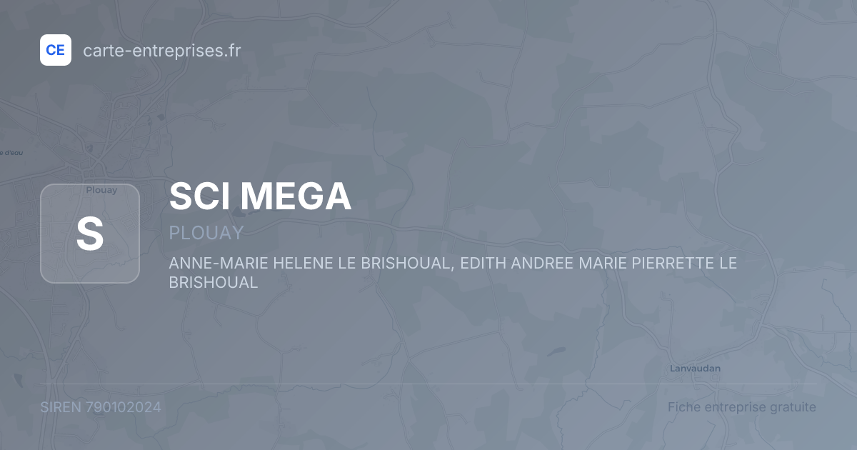 SCI MEGA — 790102024 — fiche entreprise