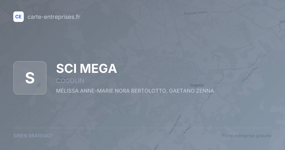 SCI MEGA — 984151407 — fiche entreprise