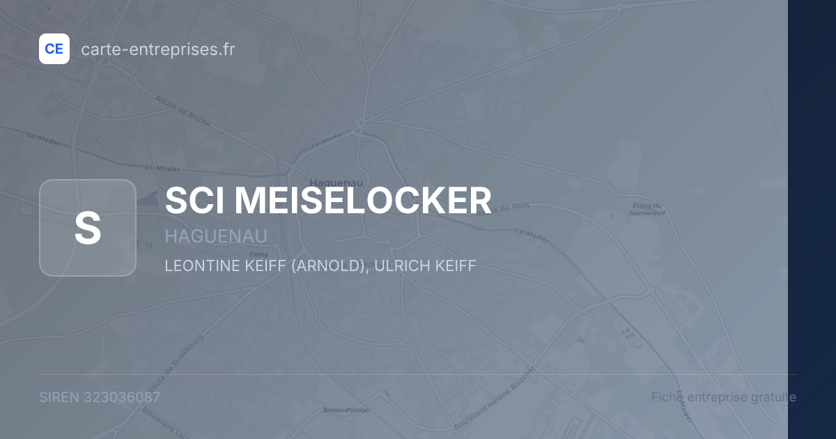 SCI MEISELOCKER — 323036087 — fiche entreprise