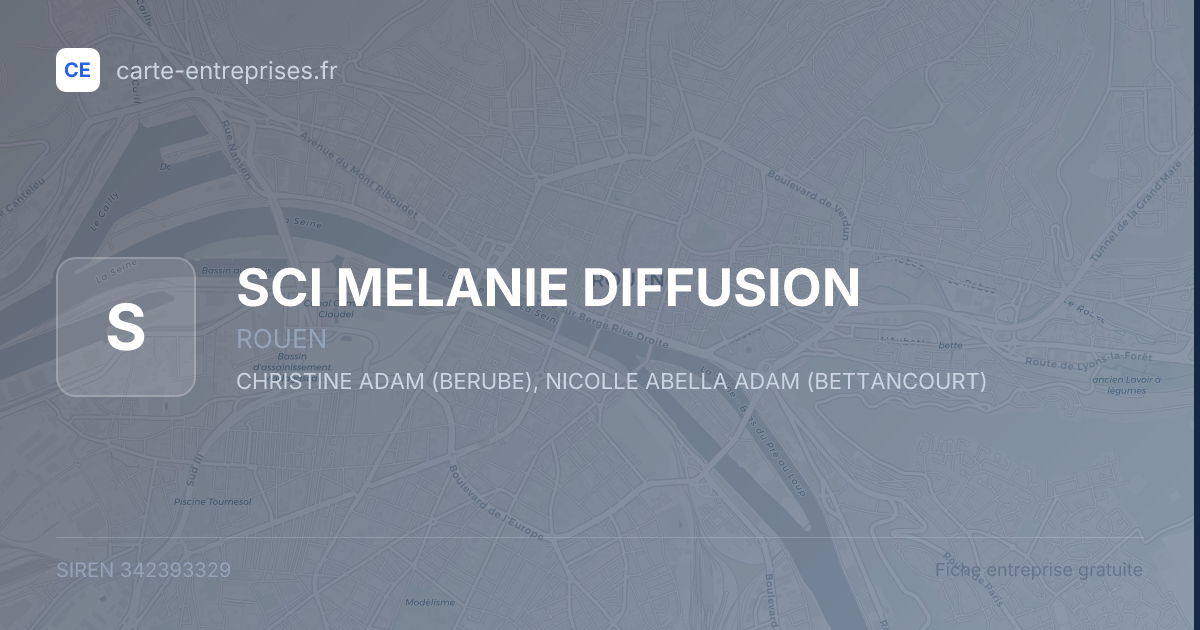 SCI MELANIE DIFFUSION — 342393329 — fiche entreprise
