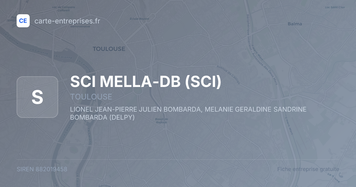 SCI MELLA-DB (SCI) — 882019458 — fiche entreprise