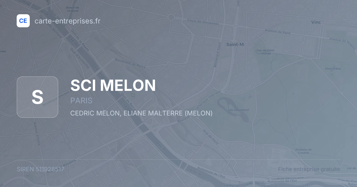 SCI MELON — 511928517 — fiche entreprise
