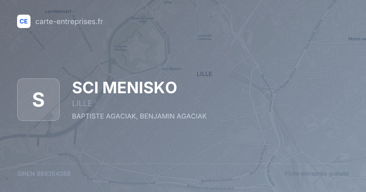 SCI MENISKO — 989364088 — fiche entreprise