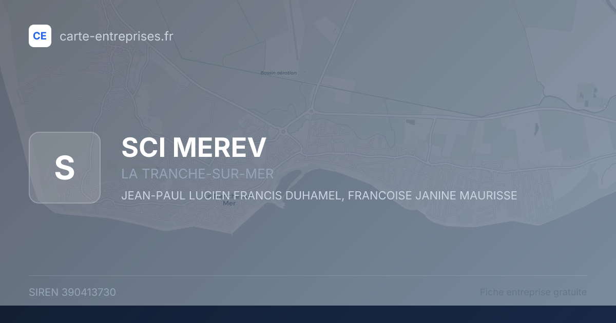 SCI MEREV — 390413730 — fiche entreprise