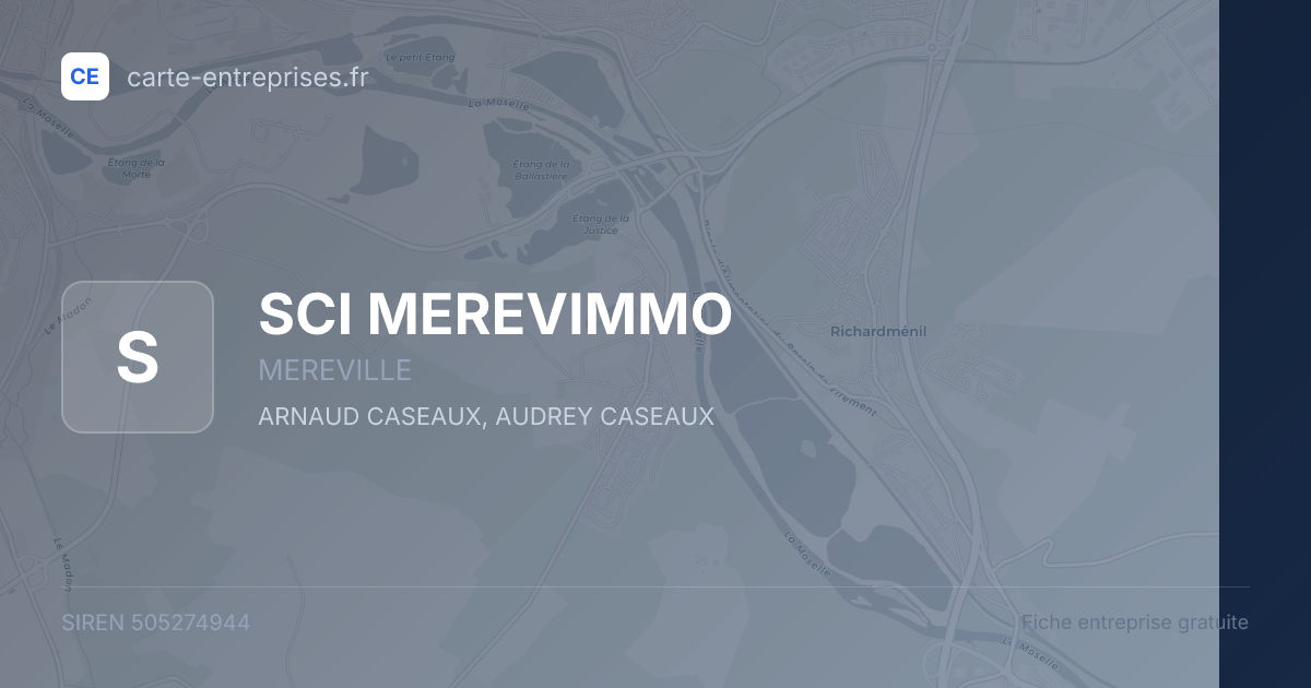 SCI MEREVIMMO — 505274944 — fiche entreprise