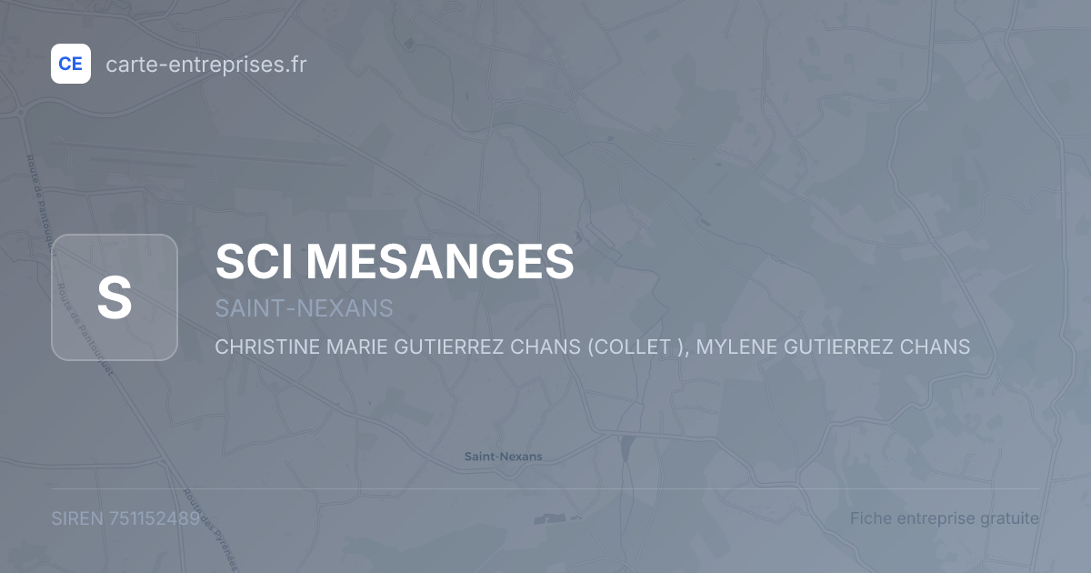 SCI MESANGES — 751152489 — fiche entreprise